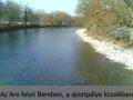 Az Aare folyó Bernben, a spotrpálya közelében